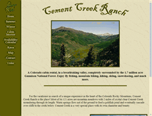 Tablet Screenshot of cementcreekranch.com